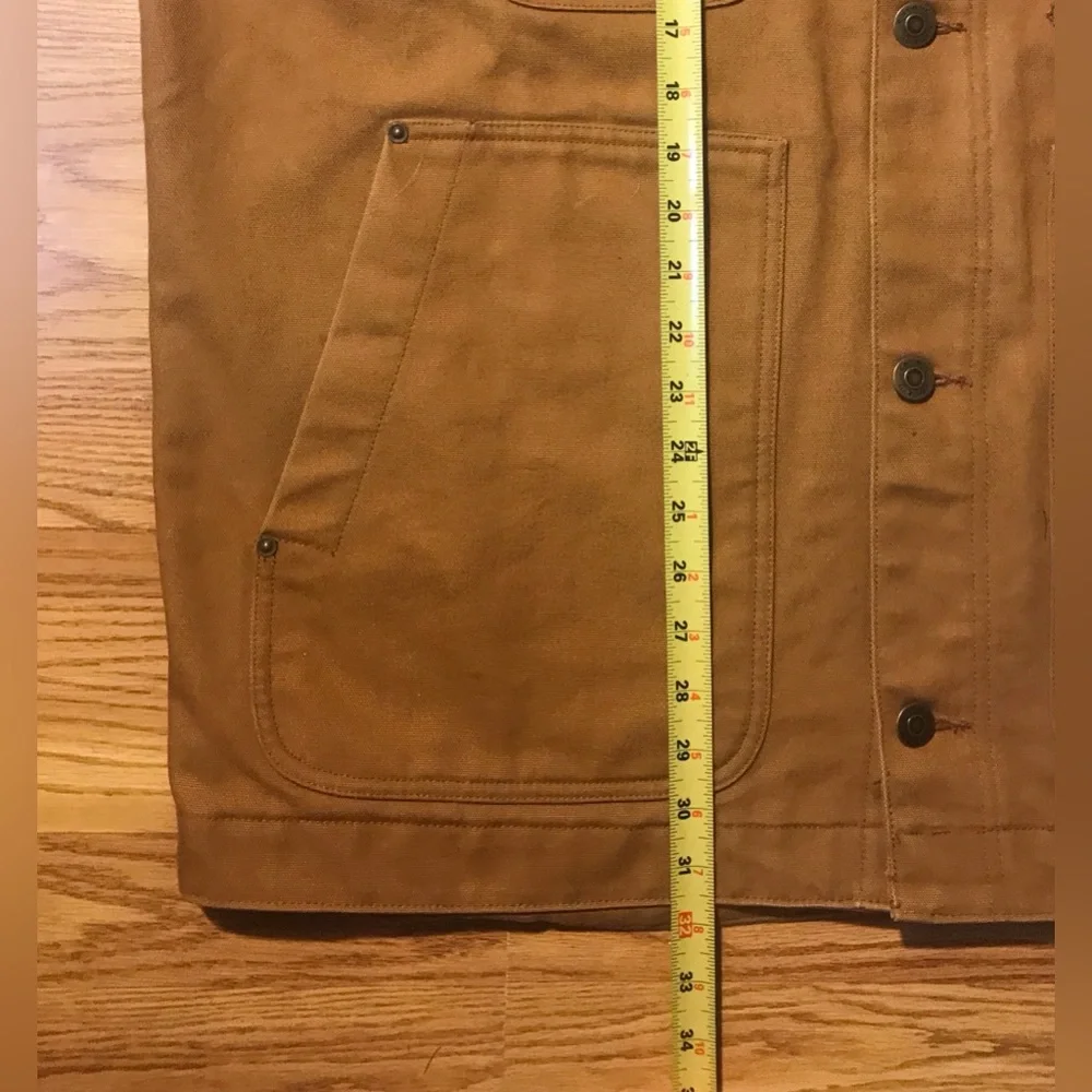 Carhartt Sherpa Lined Full Swing Jacket Mens L Button Up Light Beige Tan Canvas - Picture 6 of 12